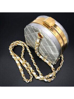 Chanel Pouch Chain Shoulder Bag Silver